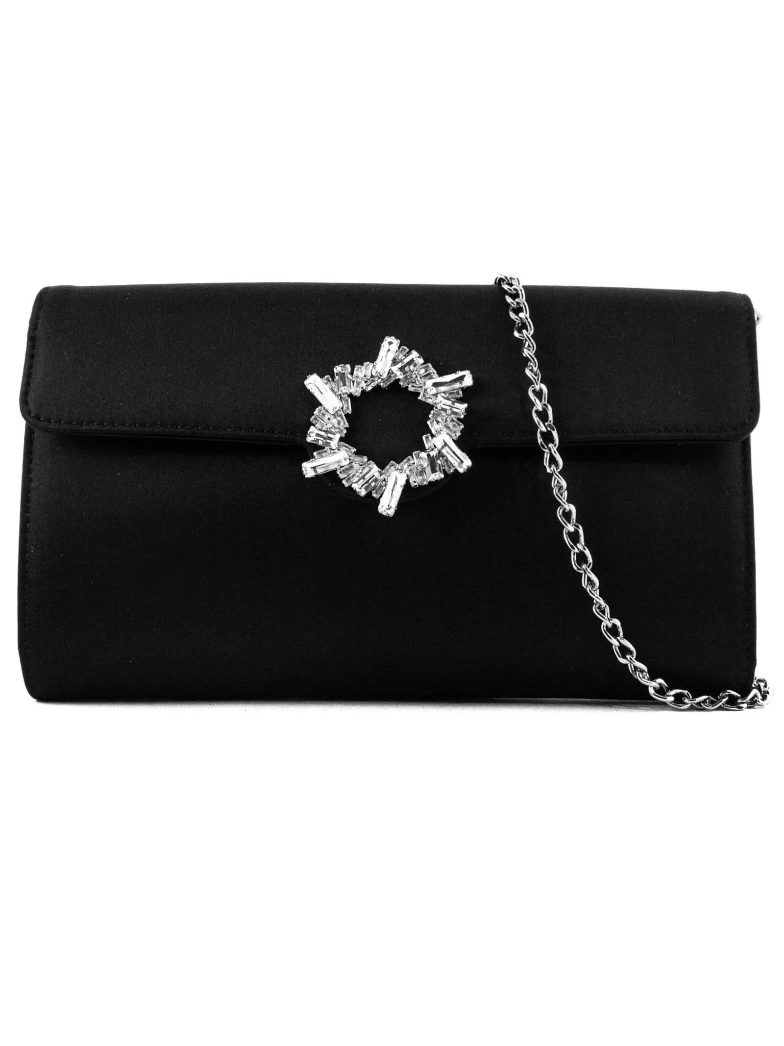 ALDO CASTAGNA Accessori,Borse Pochette gioiello 'Vanity' in raso nero 
