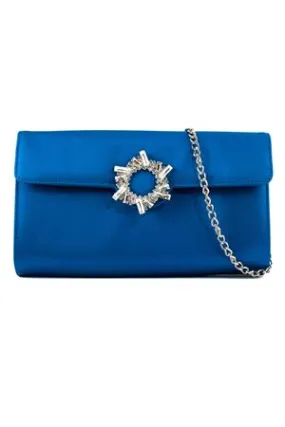ALDO CASTAGNA Accessori,Borse Pochette gioiello 'Vanity' in raso turchese 