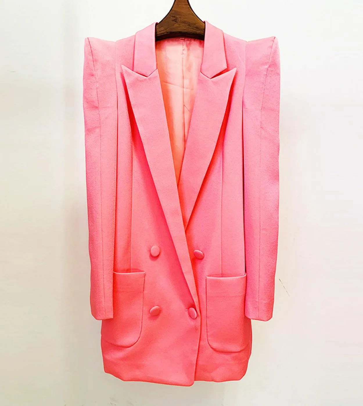 Blazer con spalle scoperte Tailleur pantalone Pantaloni arancioni Giacca Nuovo design Pantaloni da ufficio con bottoni a doppio