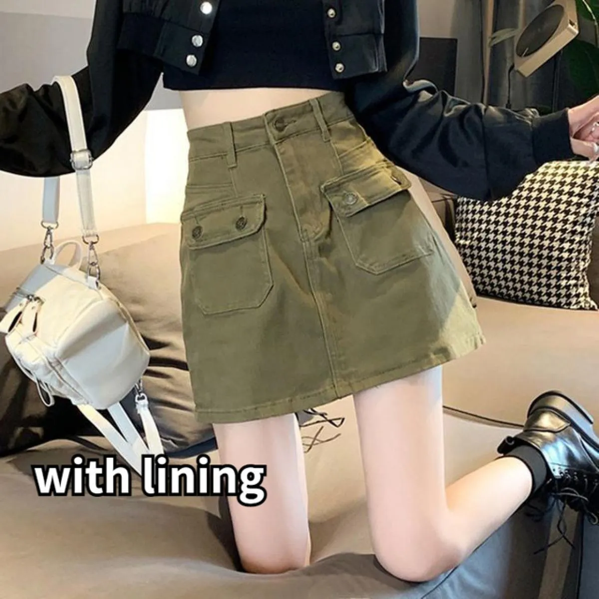 Gonne di jeans Aline vintage da donna a vita alta Hotsweet Slim Mini estate stile streetwear moda  casual Allmatch Ski