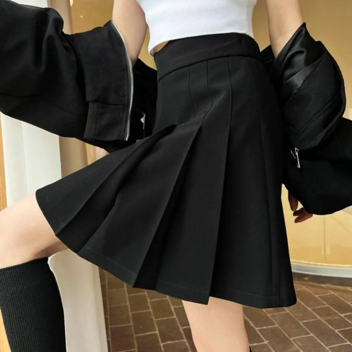 Mini Gonne A Pieghe Per Le Donne Solido Estate Tutte Le Partite Studenti Stile Preppy Moda Casual Classico Quotidiano Юбка Жен