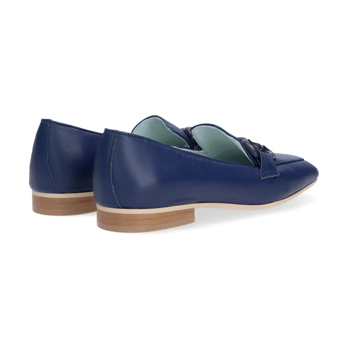 Poesie Veneziane mocassino in pelle blu