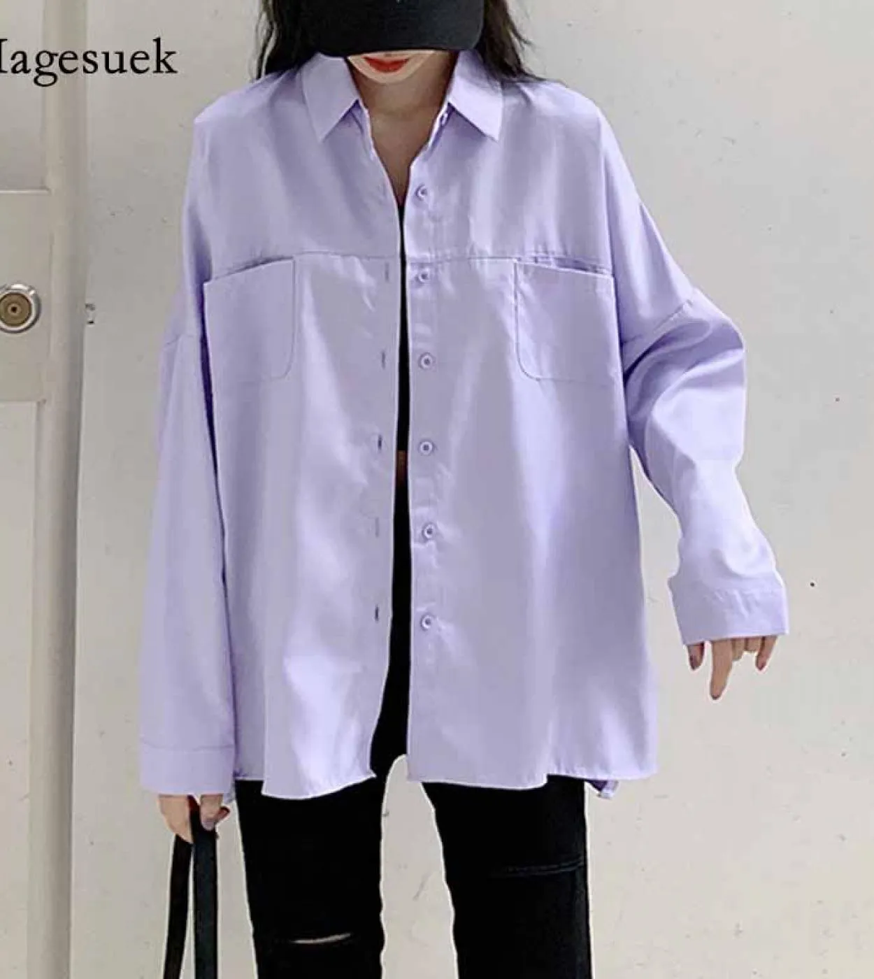 Risvolto solido tasche camicia autunno nuove donne pantaloni a vita bassa utensili camicetta a maniche lunghe cardigan allentato