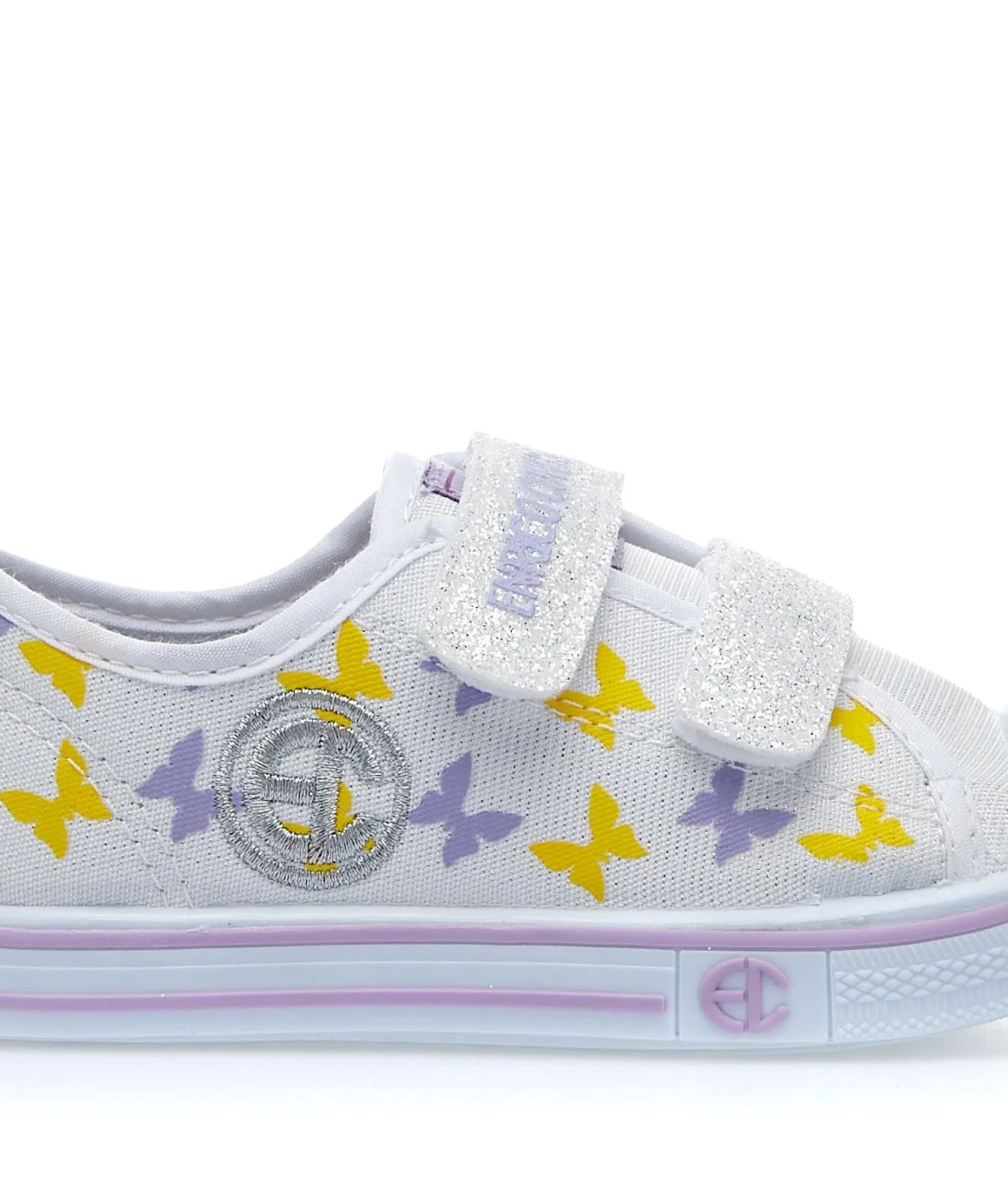 Sneakers bianche con farfalle