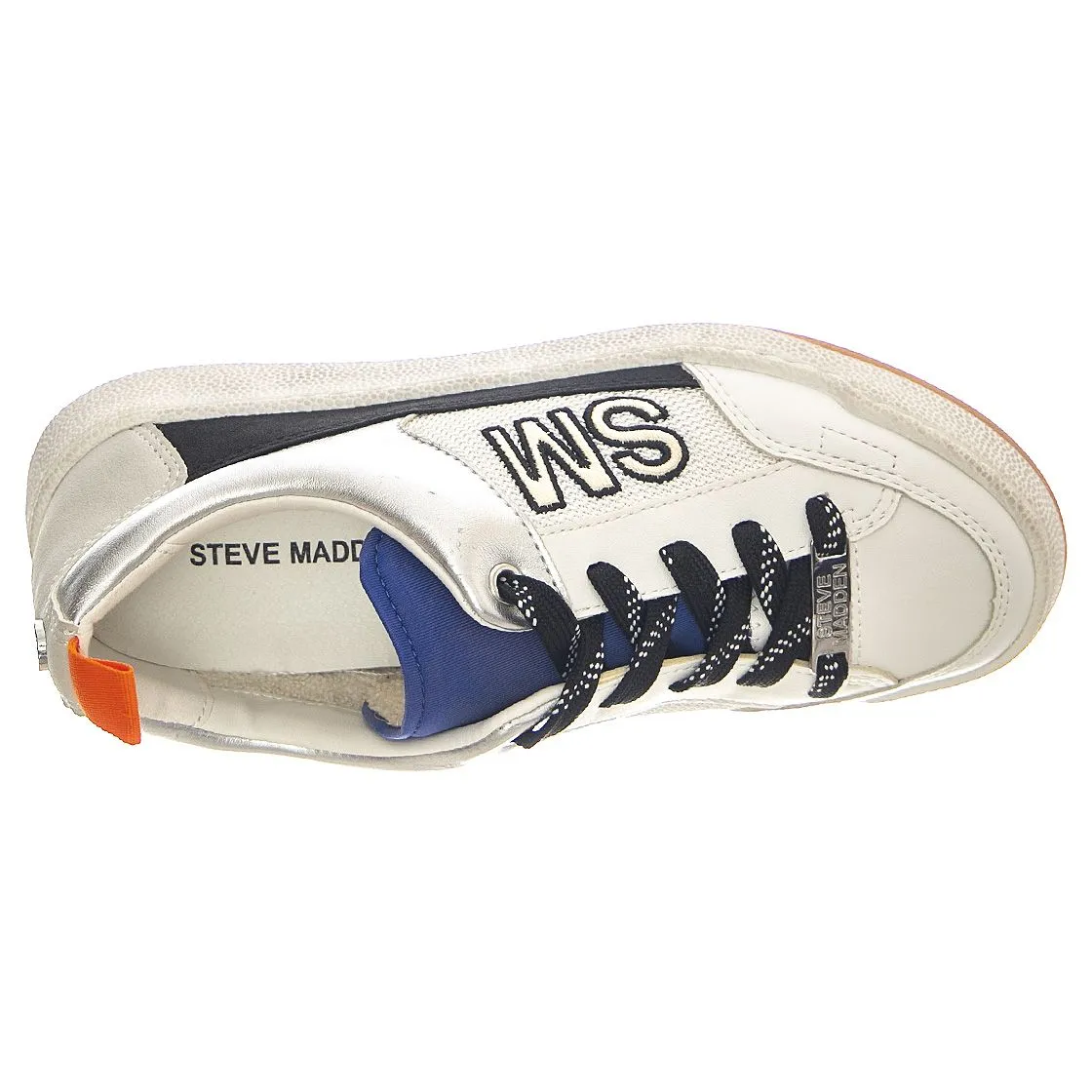 Steve Madden Gimmie - Scarpe Stringate Profilo Basso Donna Bianche    