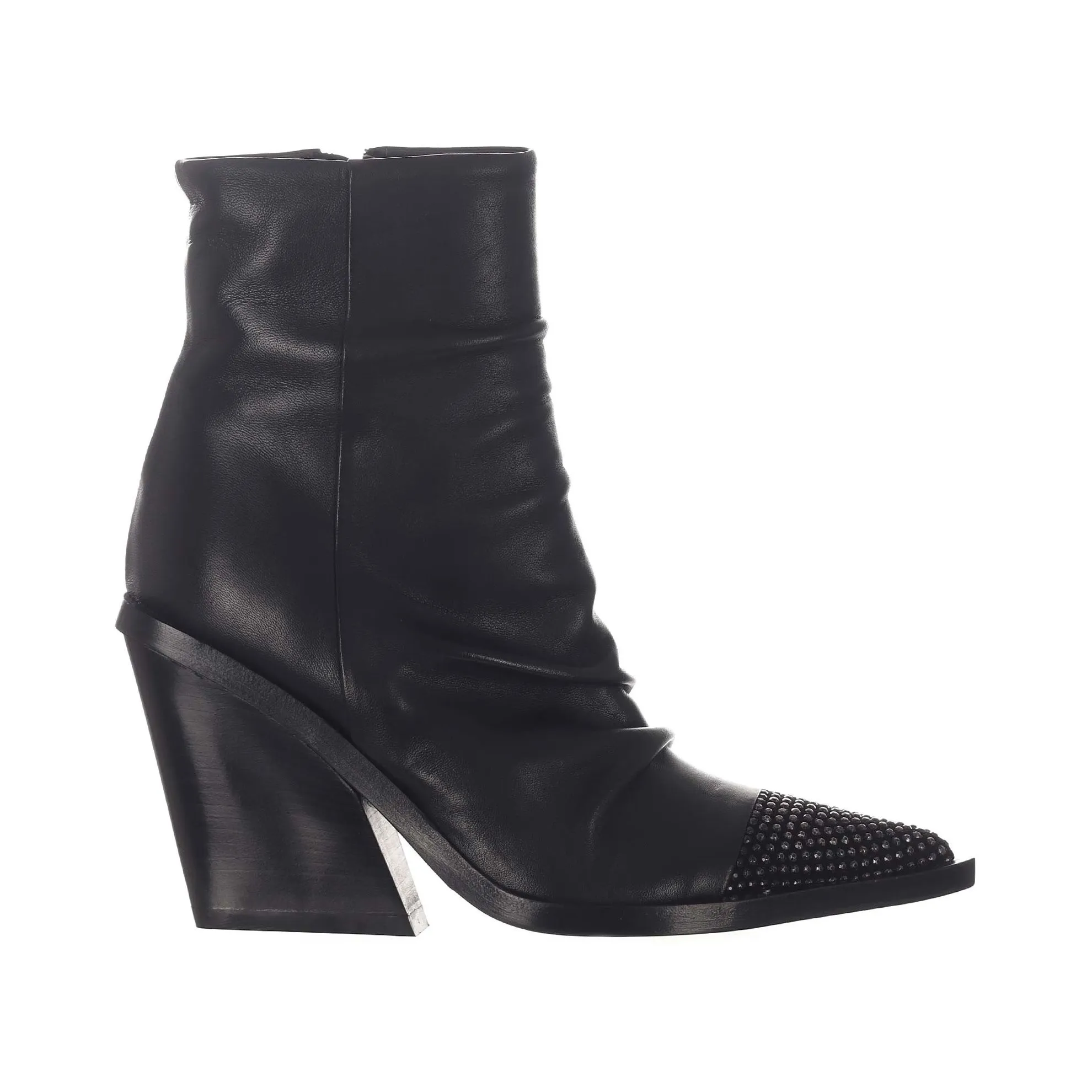 Stivaletto chelin in pelle con strass